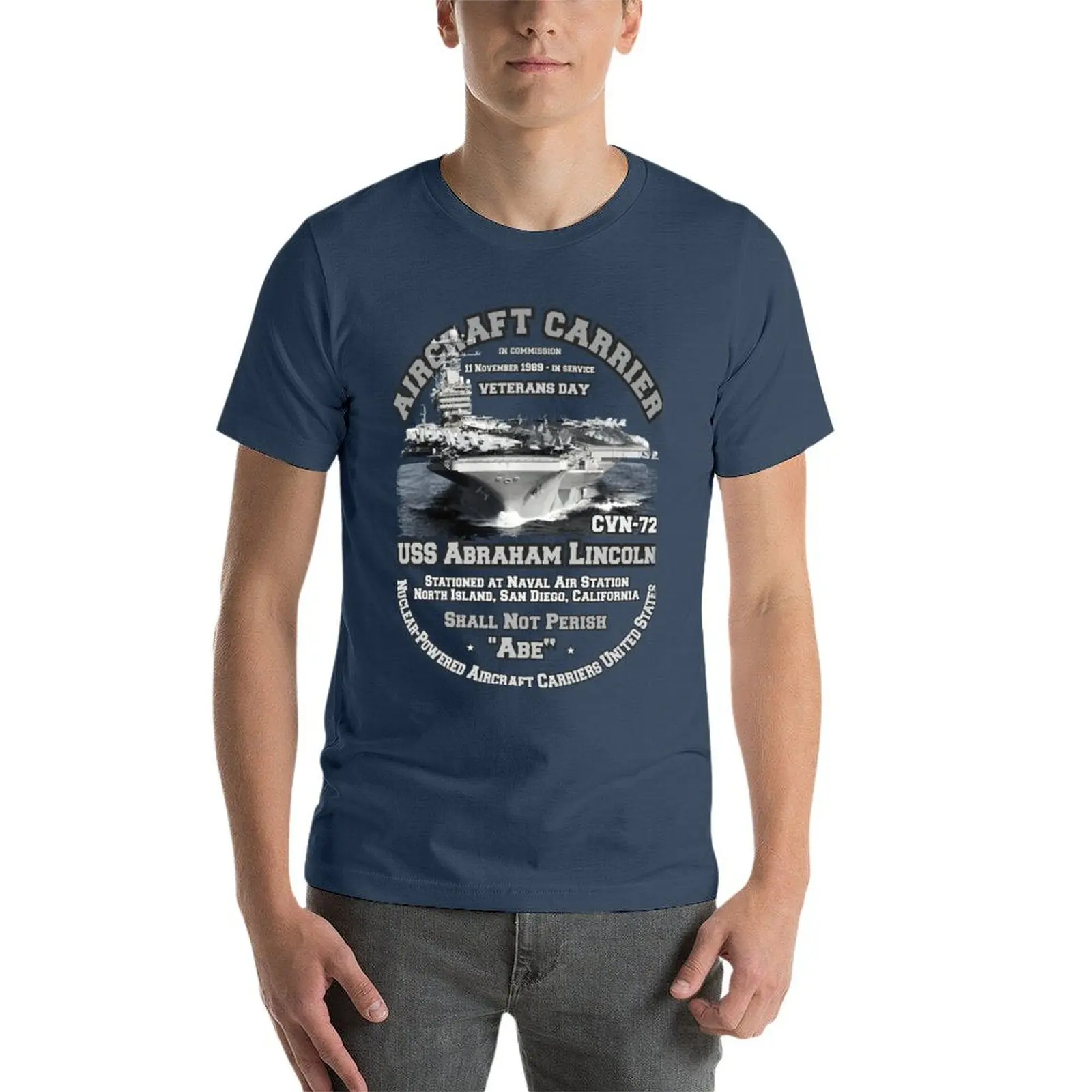 USS Abraham Lincoln (CVN-72) Aircraft Carrier Veterans T-shirt quick drying graphics new edition t shirts for men