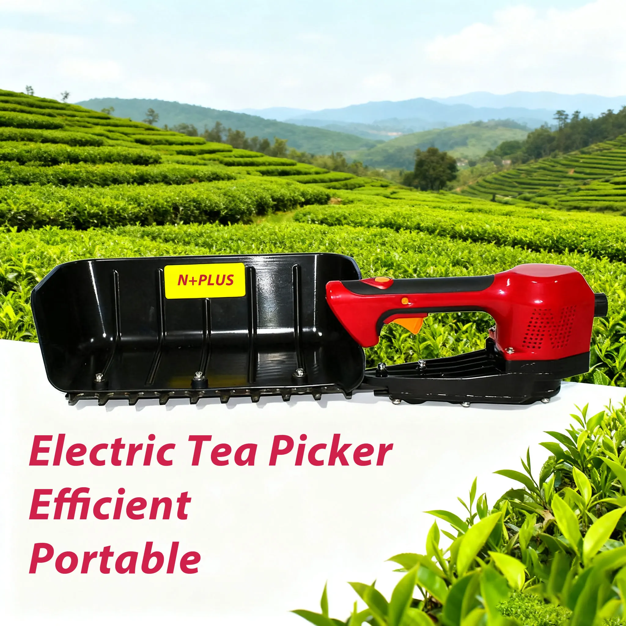 Nplus Labor Saving Professional Tea Leaf Picking Machine Low-Noise Easy Operation Powerful High-Efficiency Tea Harvest