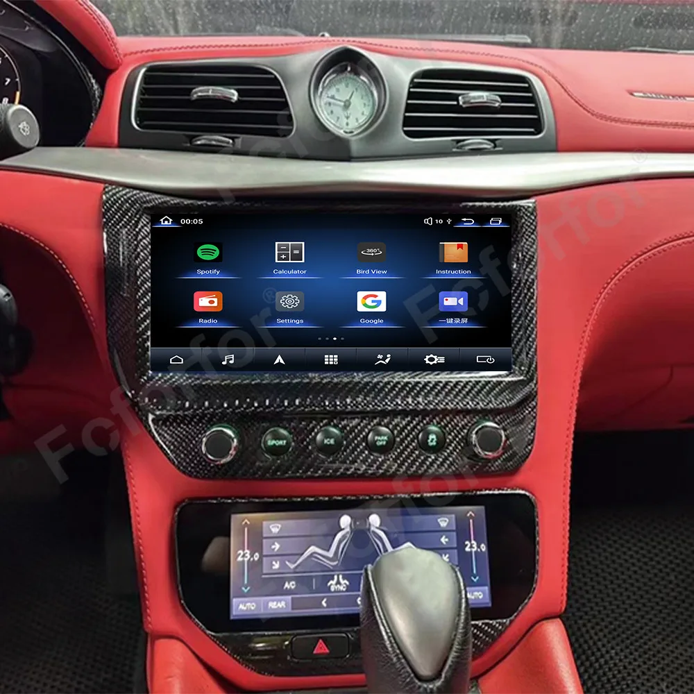 

Автомобильный радиоприемник QLED Android 13, 10 дюймов, для Maserati GT 2007-2015, GPS, мультимедийный проигрыватель, навигация, панель переменного тока для Carplay, тепловая установка