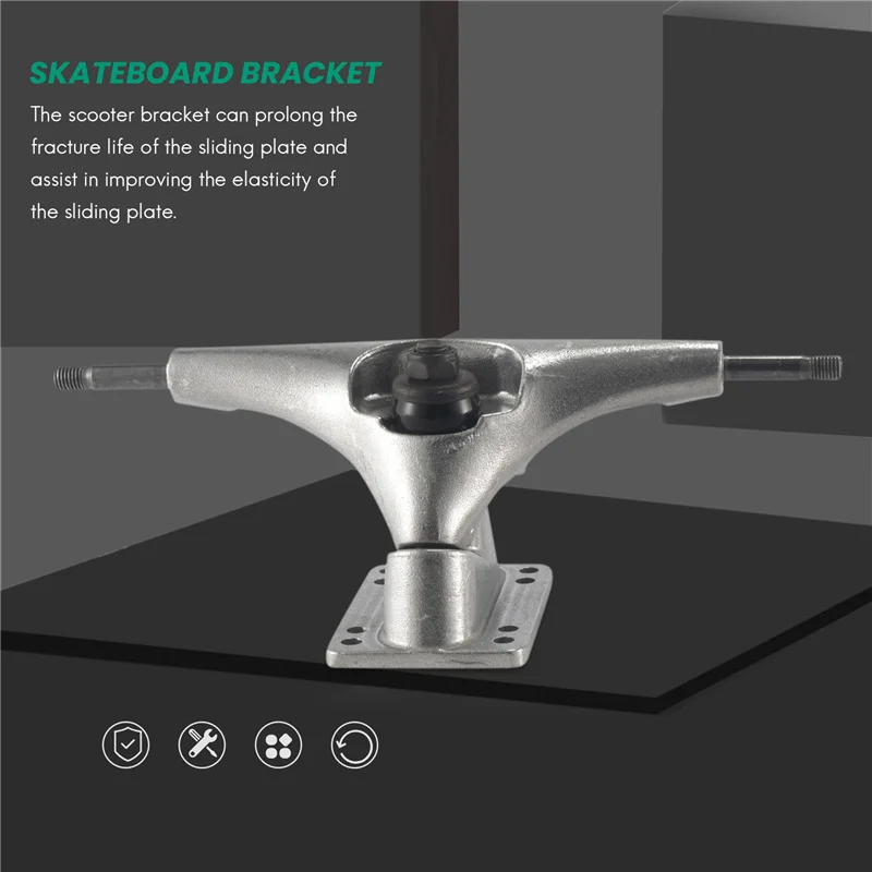 10Pcs 6.25Inch Silver Surf Skateboard Trucks Surf Skate Skateboard Truck Fish Board Long Board Steering Bracket