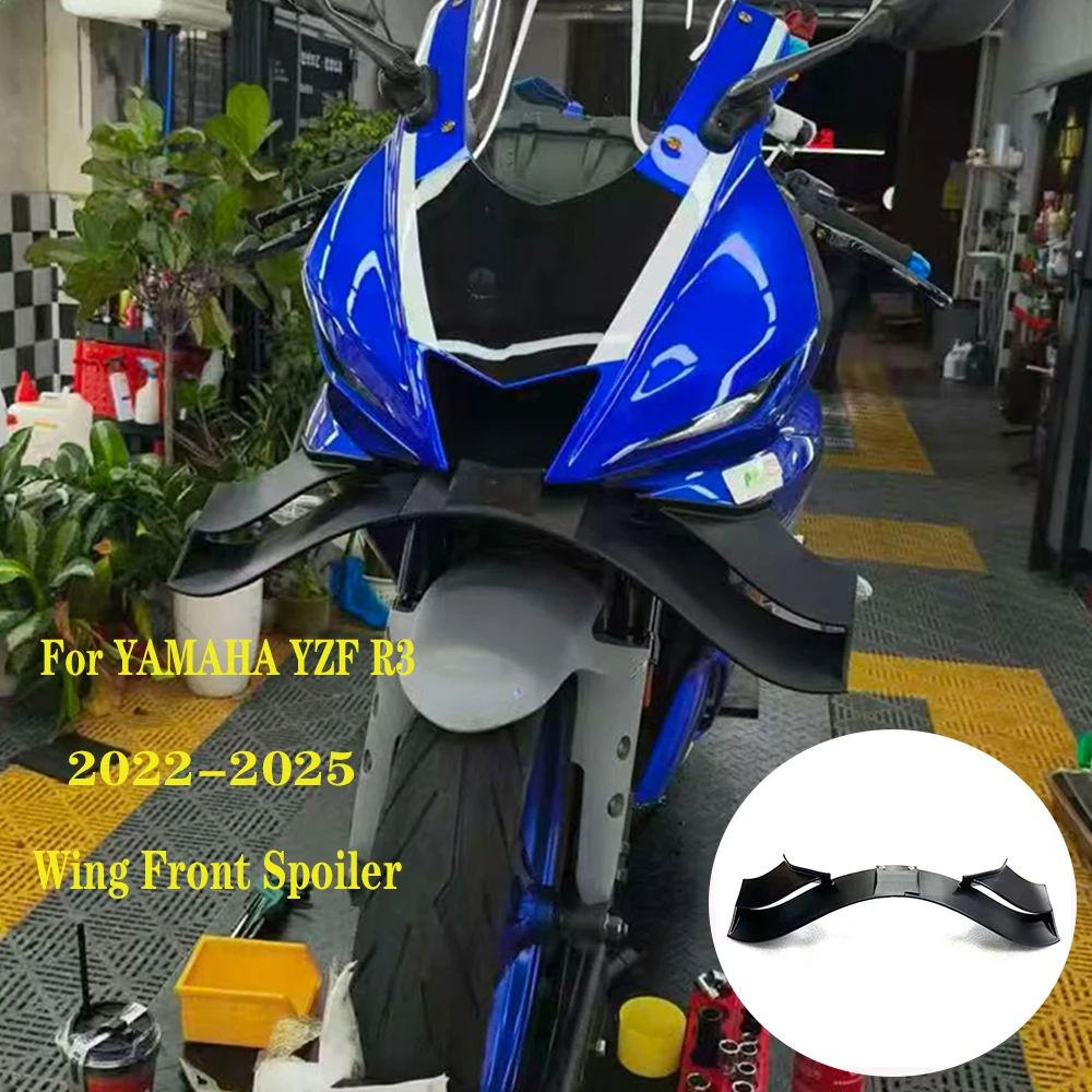 

For YAMAHA YZF R3 2022 2023 2024 2025 Motorcycle Frontal Spoilers Downforce Winglet Aerodynamic Wing Front Spoiler