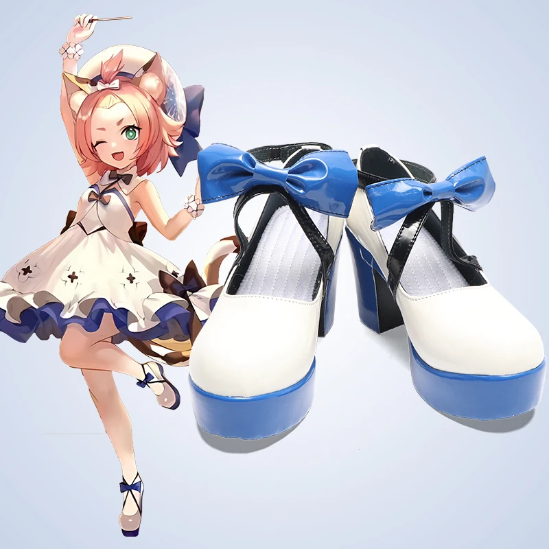 

New！ Genshin Impact Concert Diona Cosplay Cute Custom Prop Shoes Cool high heeled Women sandal