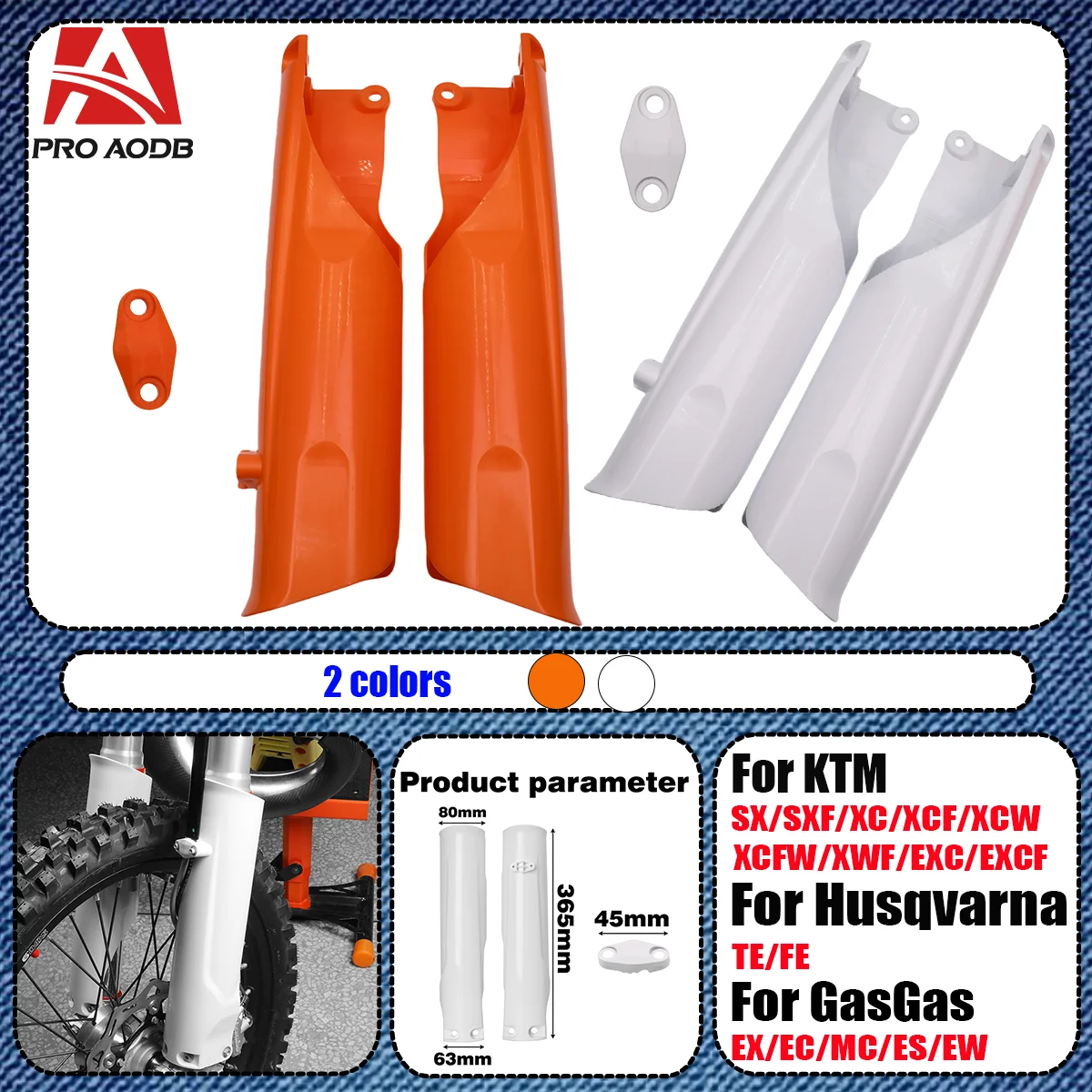 

Motorcycle Fork Protection Cover Shock Absorber Guard For Husqvarna FC TC FE TE FX TX 125-450 250i 300i For KTM EXC EXCF 125-500