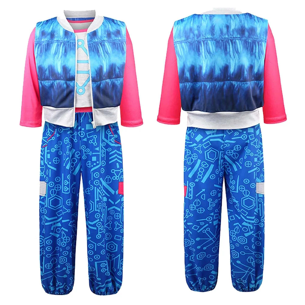 

2025 TV Zombies 4 Cosplay Addison Blue Clothes Shirt Pants Kids Party Disguise Outfits Suits Roleplay Halloween Costume Carnival