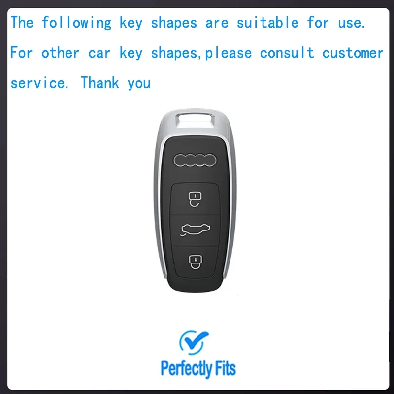 Key Fob Cover, Car Key Case Shell Protection, For Audi A6 A6L Q3LA4 Q7 Q5 TT A3 A6 SQ5 R8 S5 Smart Remote Control Protector