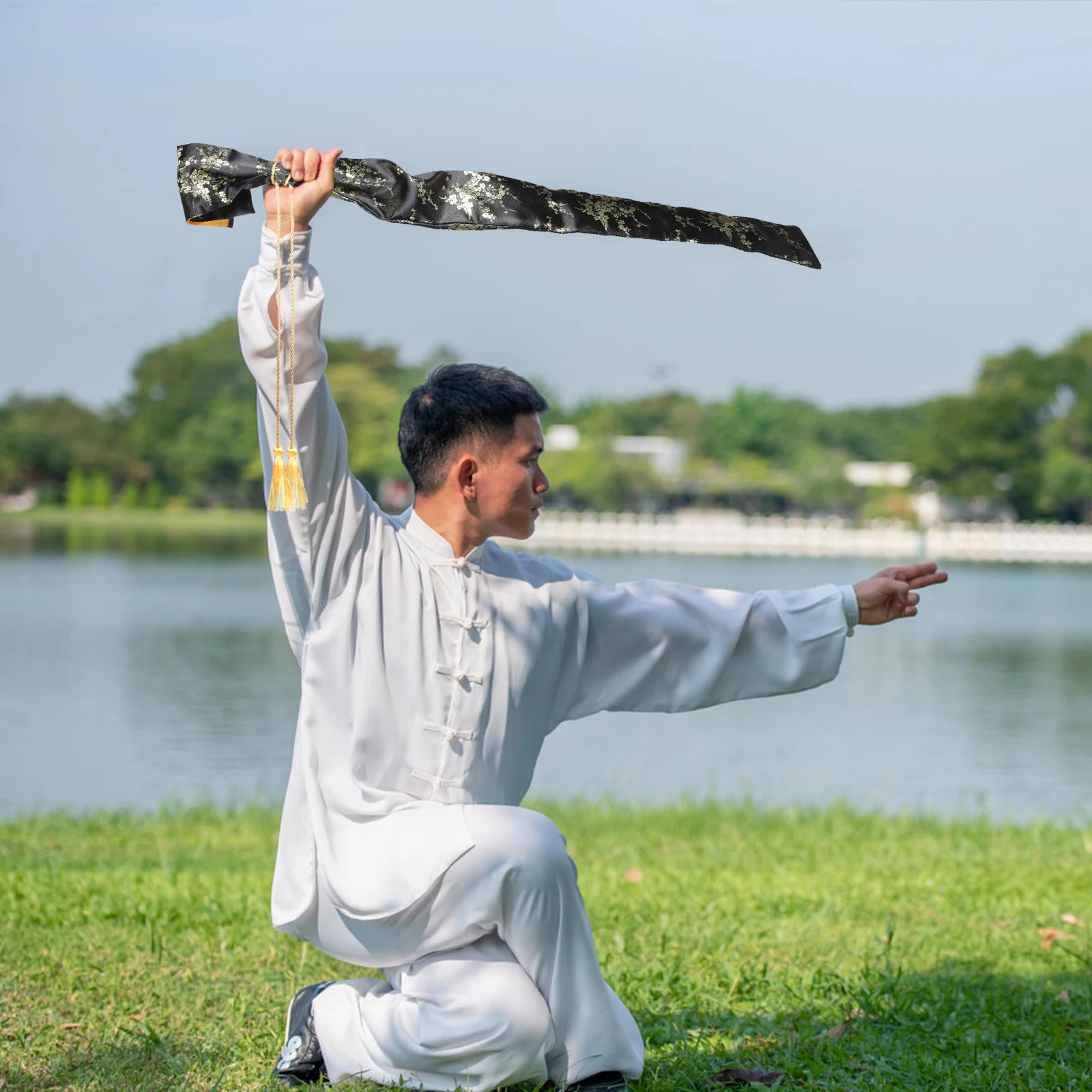 

Japanese Wakizashi Sword Bag Vintage Silk Pouch Thickened Durable Protection For Swords Martial Arts Sticks Outdoor