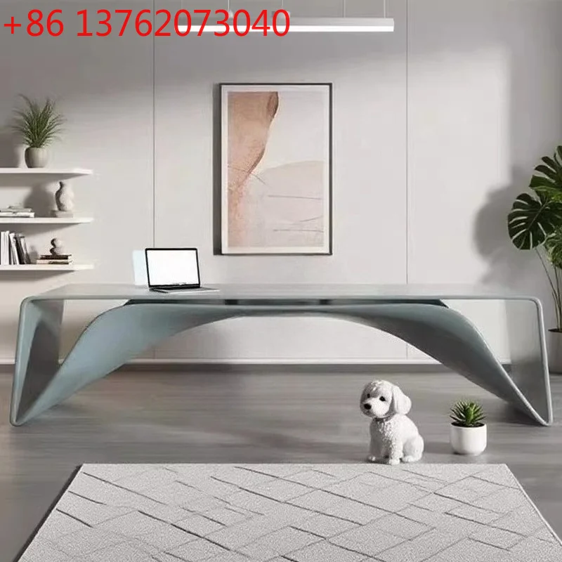 180 200 220 240 260 280 300 Deluxe designer special shaped Desk table gaming computer desk office Room Tables pliante furniture