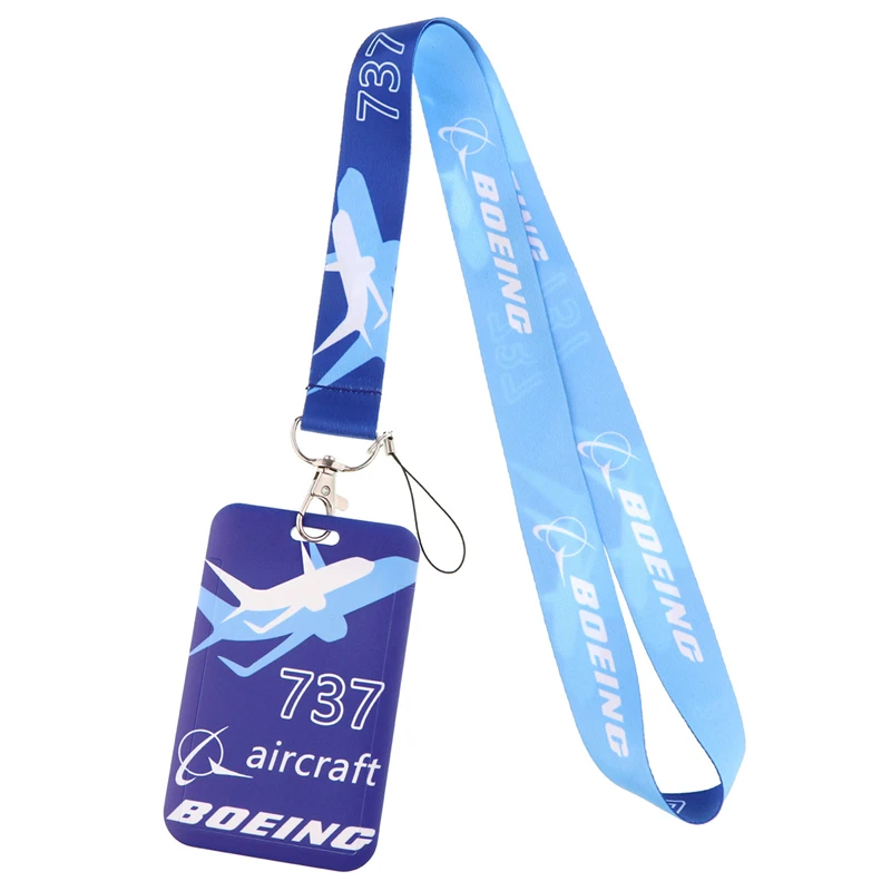 Boeing aircraft KeyChain ID Card Pass Gym Mobile Phone Badge Kids Key Ring Holder Jewelry Decorations