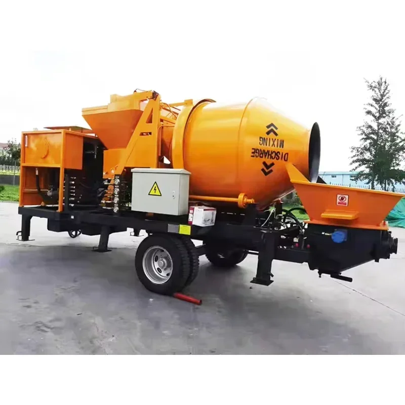 30m3/h Concrete Mixer Pump Trailer Type Portable Pumping Machine for House Slab Pouring Road and Foundation Projects for Sale