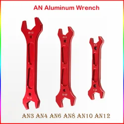 AN3 AN4 AN6 AN8 AN10 AN12 Double Ended Fitting AN Aluminum Wrench Hose Fitting Tool Socket Wrench Spanner Tool Kit