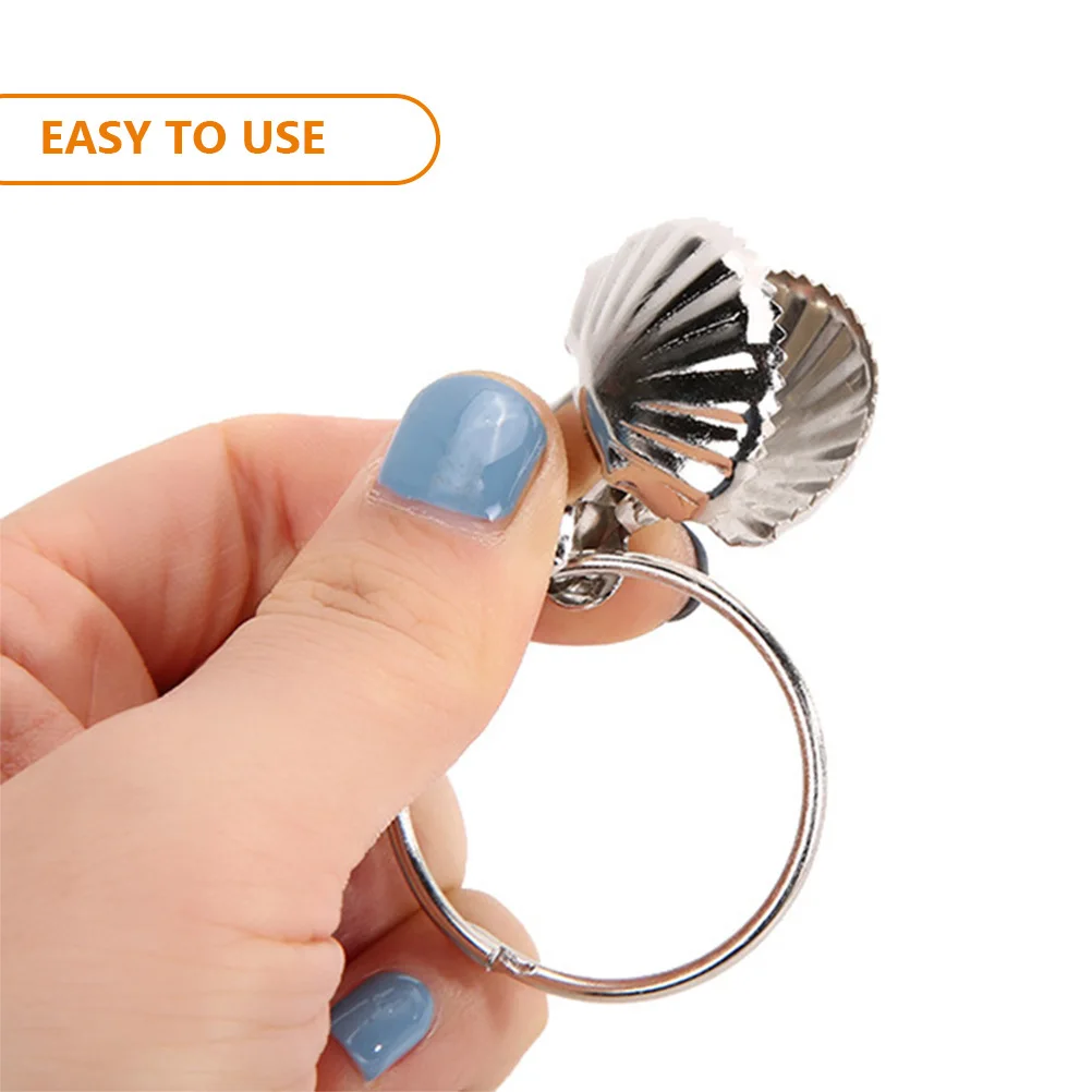 

50Pcs Decorative Curtain Rings with Shell Clips Metal Drapery Hangers for Bath Room Door Slide Smoothly Rust Resistant