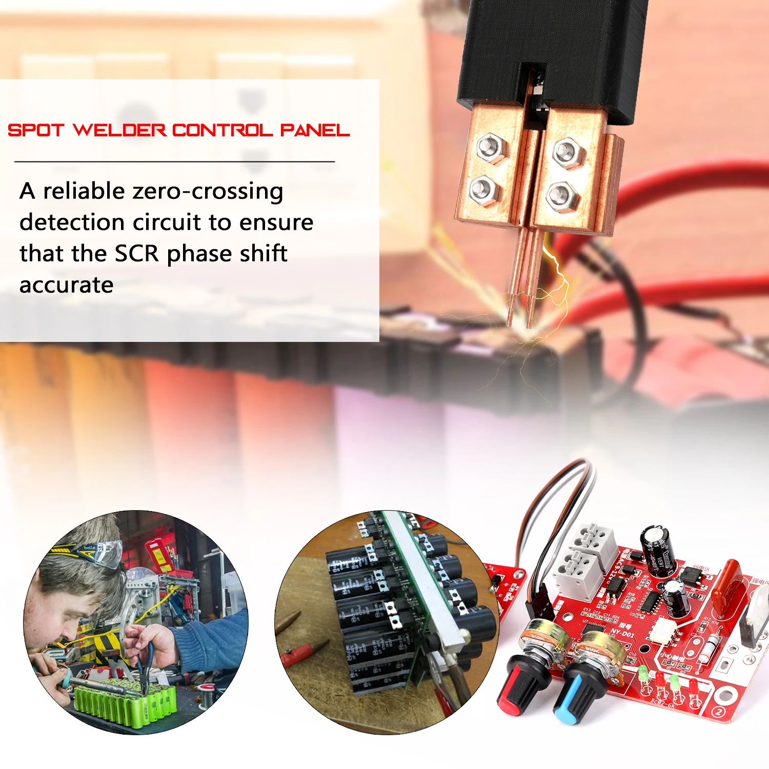 Spot Welding Machine Accessory Spot Welding Machine Controller Panel Time and Current Control Function with Digital Display