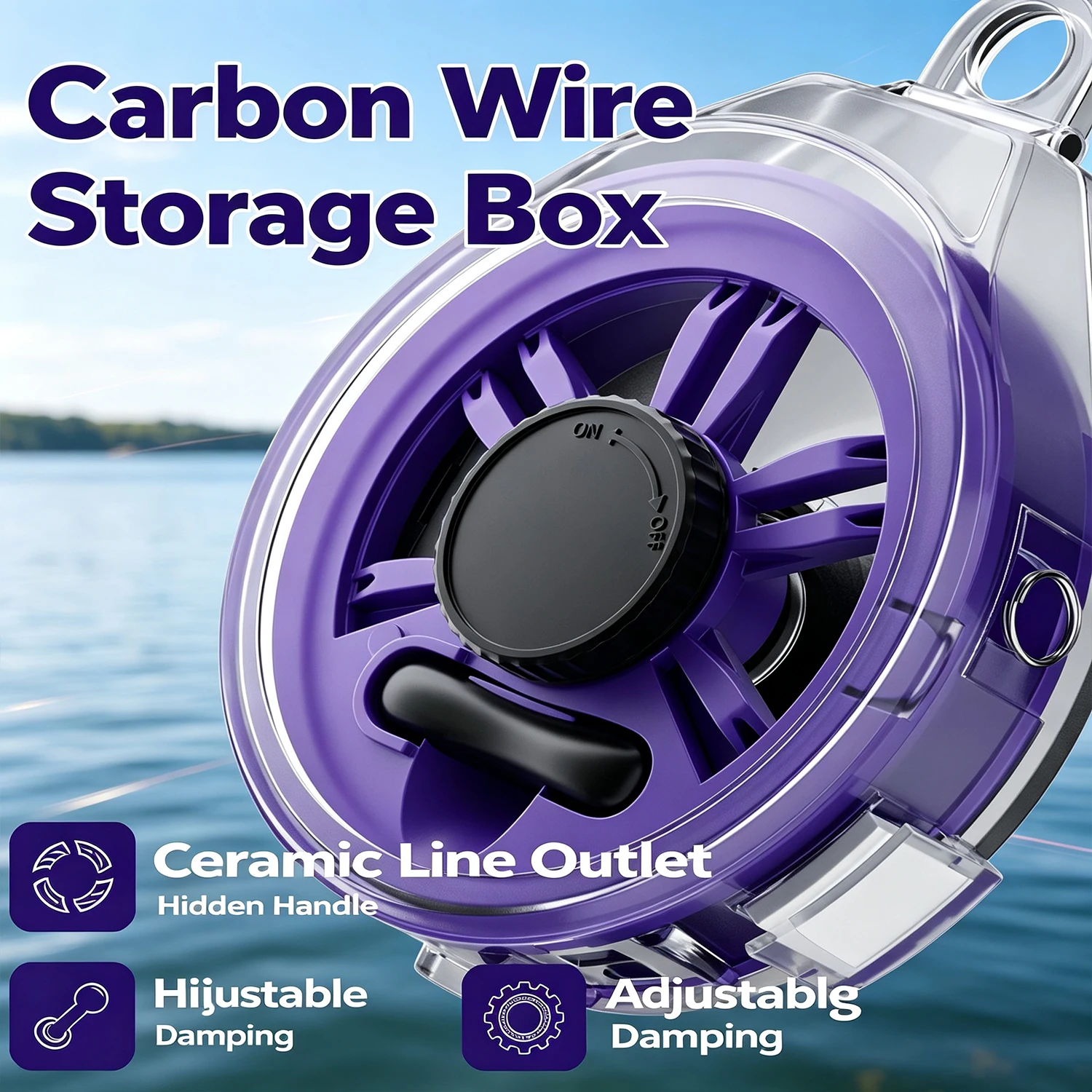 Lure Carbon Line Storage Box Ceramic Guide Ring Multifunctional Leader Line Sub Wire Box Quick Line Winding Fishing Tackle