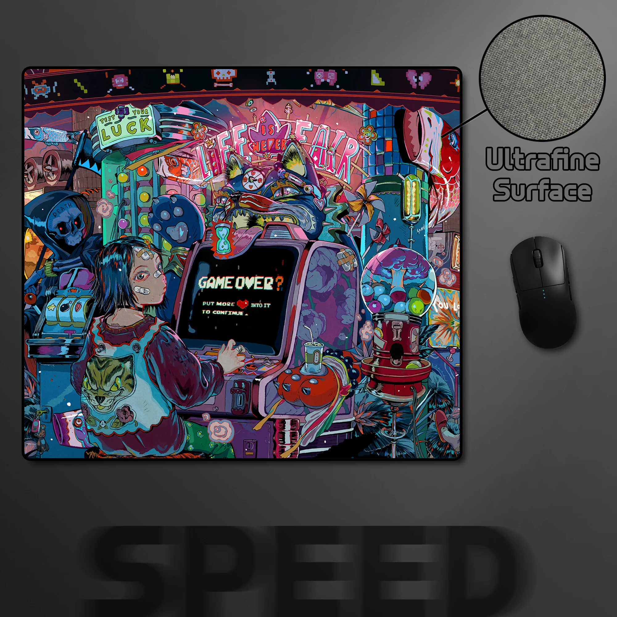 

Retro Arcade Premium Speed Mouse Pad 45*40cm Ultrafine Surface Gaming Mousepad Professional Mouse Mat For Csgo Valorant Gamer