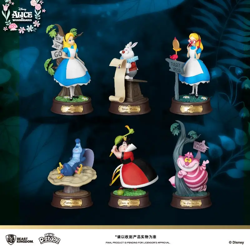 Original alice no país das maravilhas anime figura cheshire gato crianças brinquedos boneca de aniversário presente natal ornamentos modelo colecionável presente