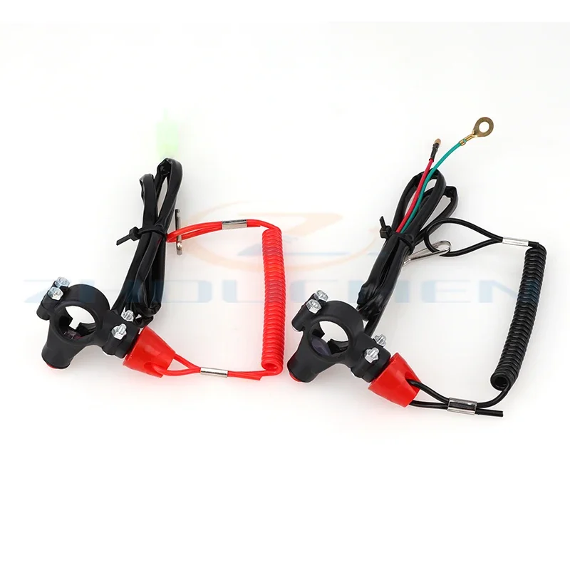 Interruptor de parada de segurança, botão de pressão para 2 tempos, mini moto dirt atv quad 4 rodas, minimoto, acessórios de bicicleta de bolso