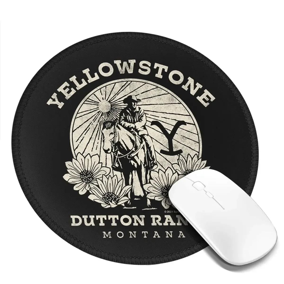 Yellowstone Dutton Ranch Round Mouse Pad Computer Keyboard Mouse Mat Gaming Laptop Desk Mat Office Table Mats
