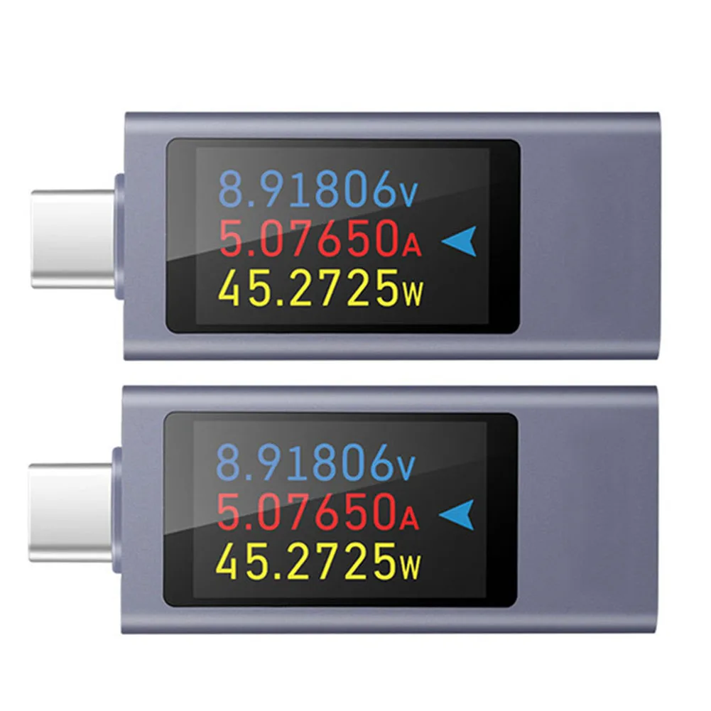 

11,4 г USB C тестер с дисплеем высокой четкости, вольтметр, тестер TFT-дисплея, экономия данных, двунаправленный тест тока