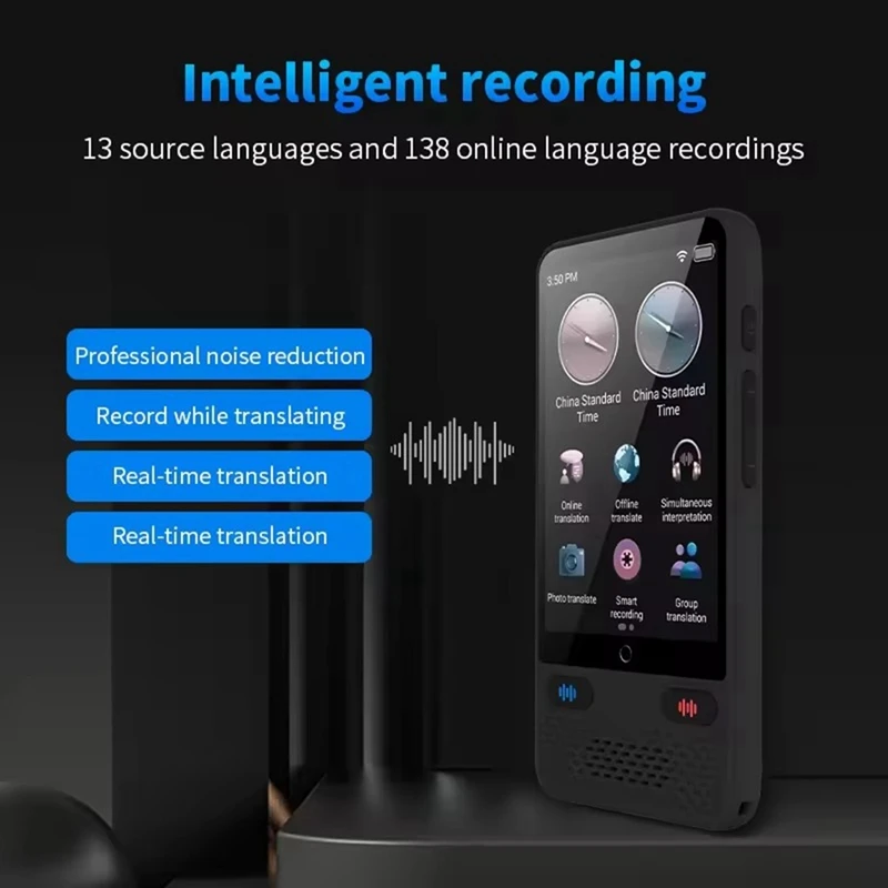 Portable Voice Translator Big Screen 138 Languages Voice Tradutor Intelligent Real Time Translating Offline Translation