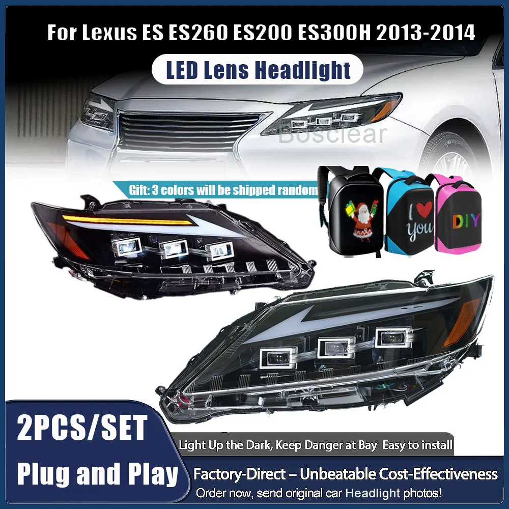 

Car Front HeadLights For Lexus ES 200h 300h ES250 ES300 ES350 2013-2014 ES300H LED Headlamp Automotive Accessories Plug And Play
