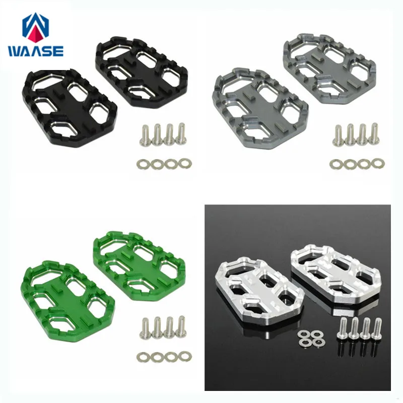 

waase For Kawasaki Versys 650 KLE650 2015 2016 2017 2018 2019 2020 2021 Foot Peg Extender Pedals Enlarge Footpegs Extension Rest