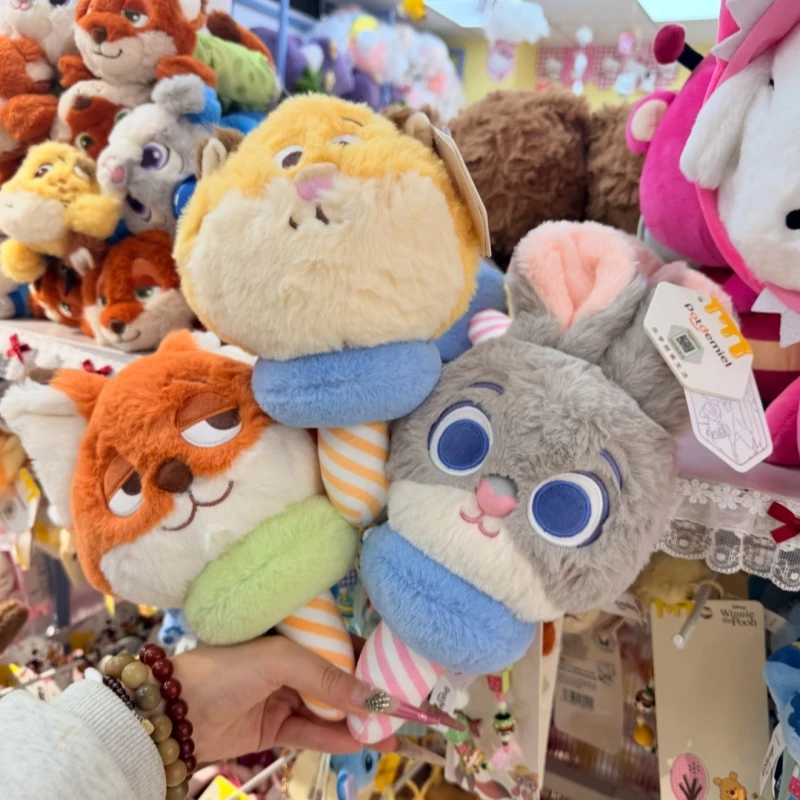 

Cotton Candy Series Judy Hopps Nick Wilde Backpack Pendant Plush Toy Cartoon Cute Doll keyring Children's Birthday Present