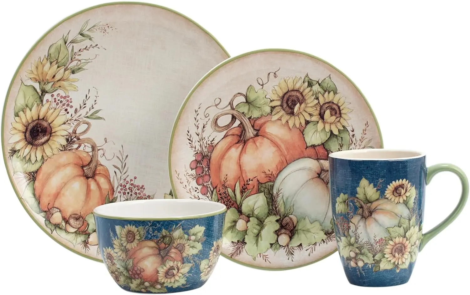 

Autumn Breeze 16 pc Dinnerware Set, Service for 4