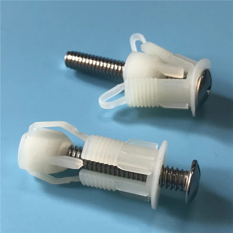 

HLZS-8Pcs Винты для сиденья крышки унитаза с верхней фиксацией, гайка для крепления поддона, комплект для крепления глухих отверстий для унитаза, петли для унитаза