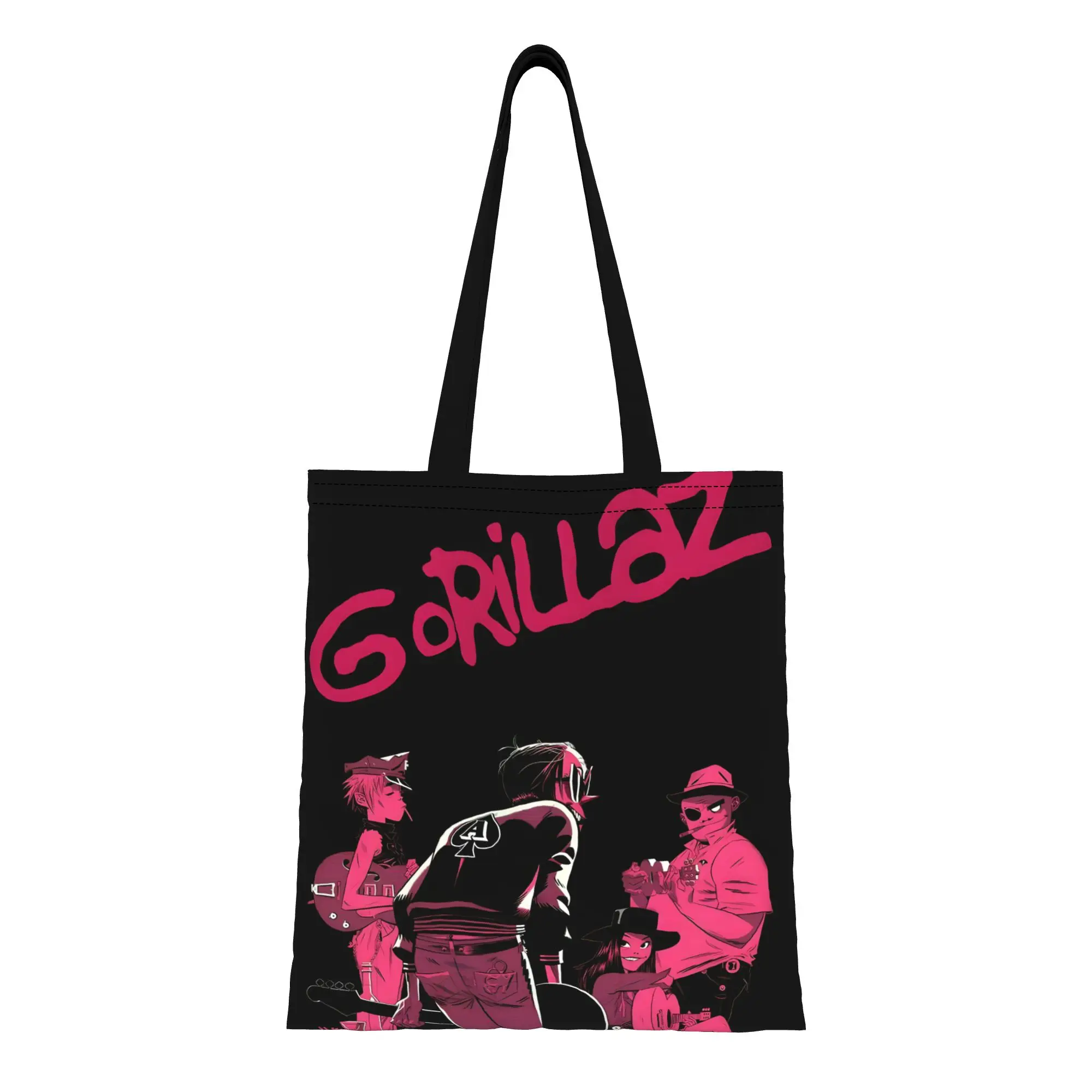 1PC Trippy Cartoon G-Gorillaz Rock Band Canvas Tote Bag Perfect for Shopping & Personal Use Great Gift