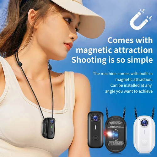 Imagen 2 del producto Xiaomi-cámara deportiva 1080P, Mini cámara de pulgar magnética con aplicación WiFi, gran angular 120, inteligente, antivibración, para ciclismo, motocicleta, Vlog