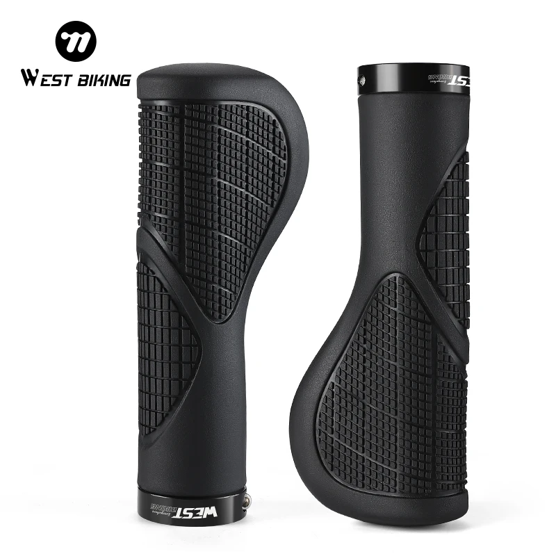 AliExpress West Biking WEST BIKING Bicycle Grips Soft Rubber Mountain Bike Shockproof Anti-Slip Handlebar Cover Ergonomic MTB Cycling Handle Bar Parts