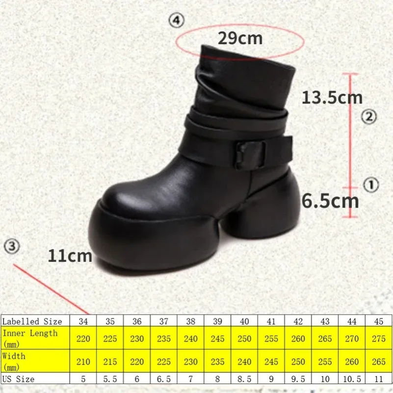 Fujin 6.5cm  Autumn Fashion Spring Boots ZIP  Moccasins Motorcycle Women Shoes Cow Genuine Leather Chimney Ladies Ankle Booties