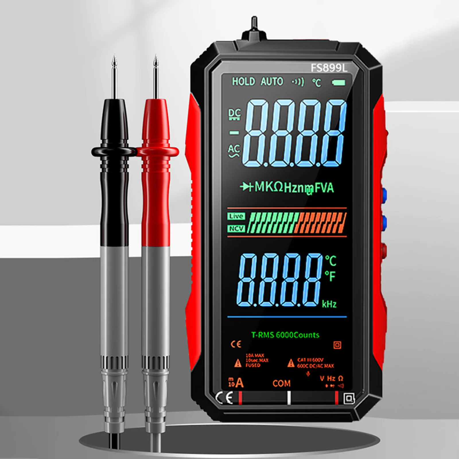 Smart Multimeter 6000 Counts True RMS AC/DC Rechargeable Volt Meter Digital Voltmeter for Home and Industrial Electrical Issues