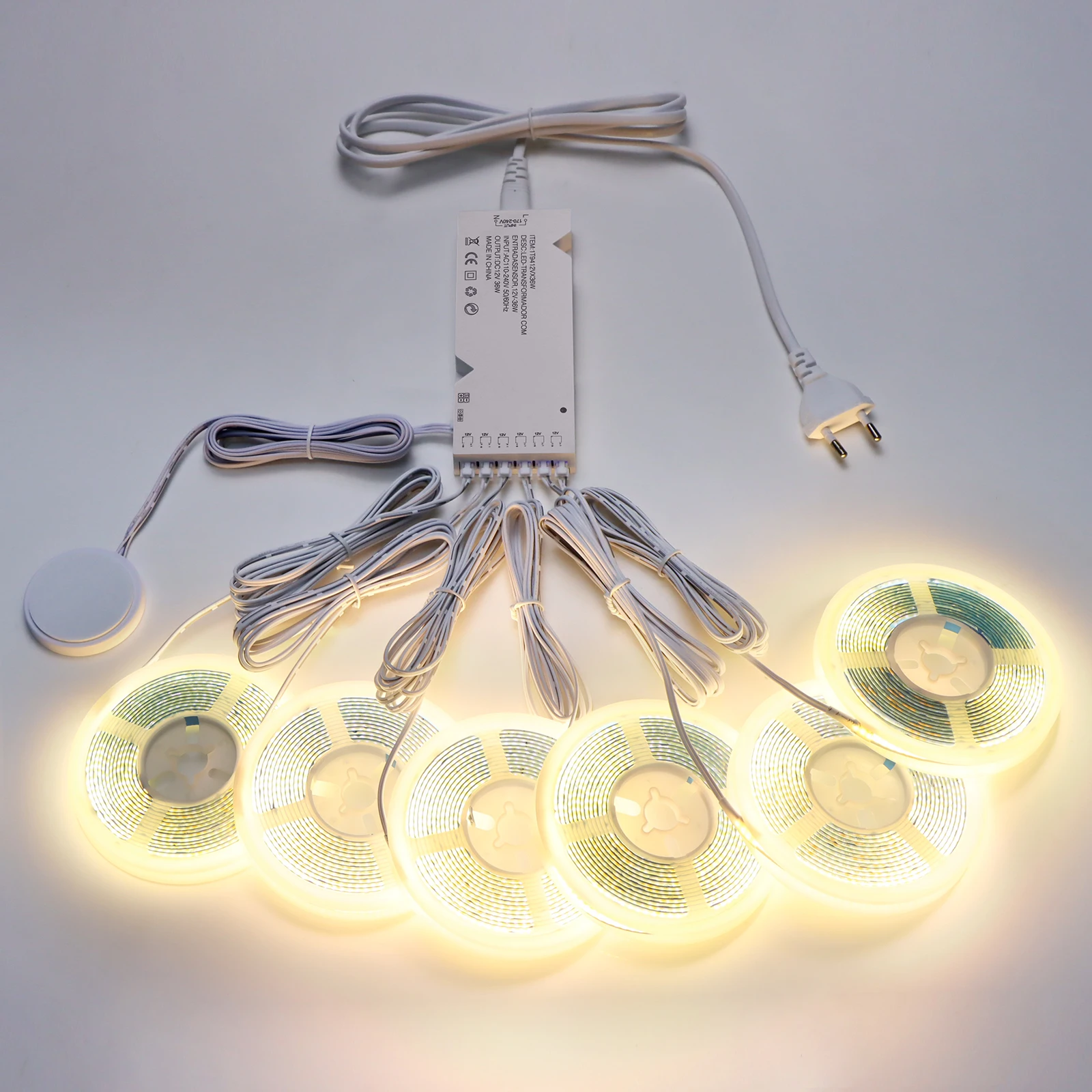 2M 5M Motion Sensor LED Strip Light Set 12V  COB Tape Human Body Induction Staircase Step Lighting Cabinet Corridor Backlight