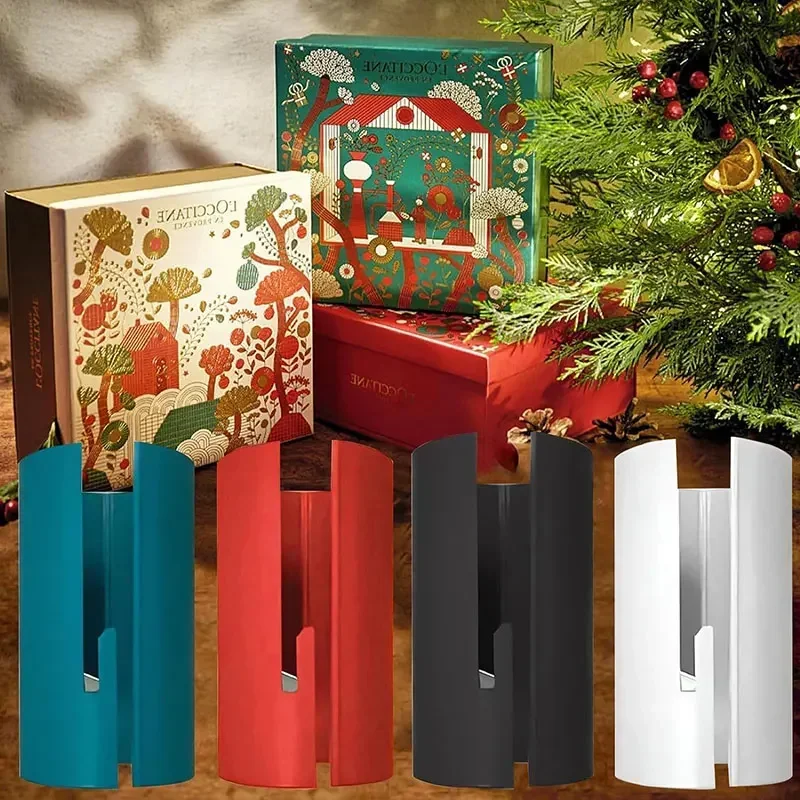 1pc Geschenk papiers ch neider Werkzeug rohr tragbarer Kunststoff Weihnachts papiers ch neider sicheres Rolls ch neiden für das Schneiden von Kunst handwerk im Haushalt