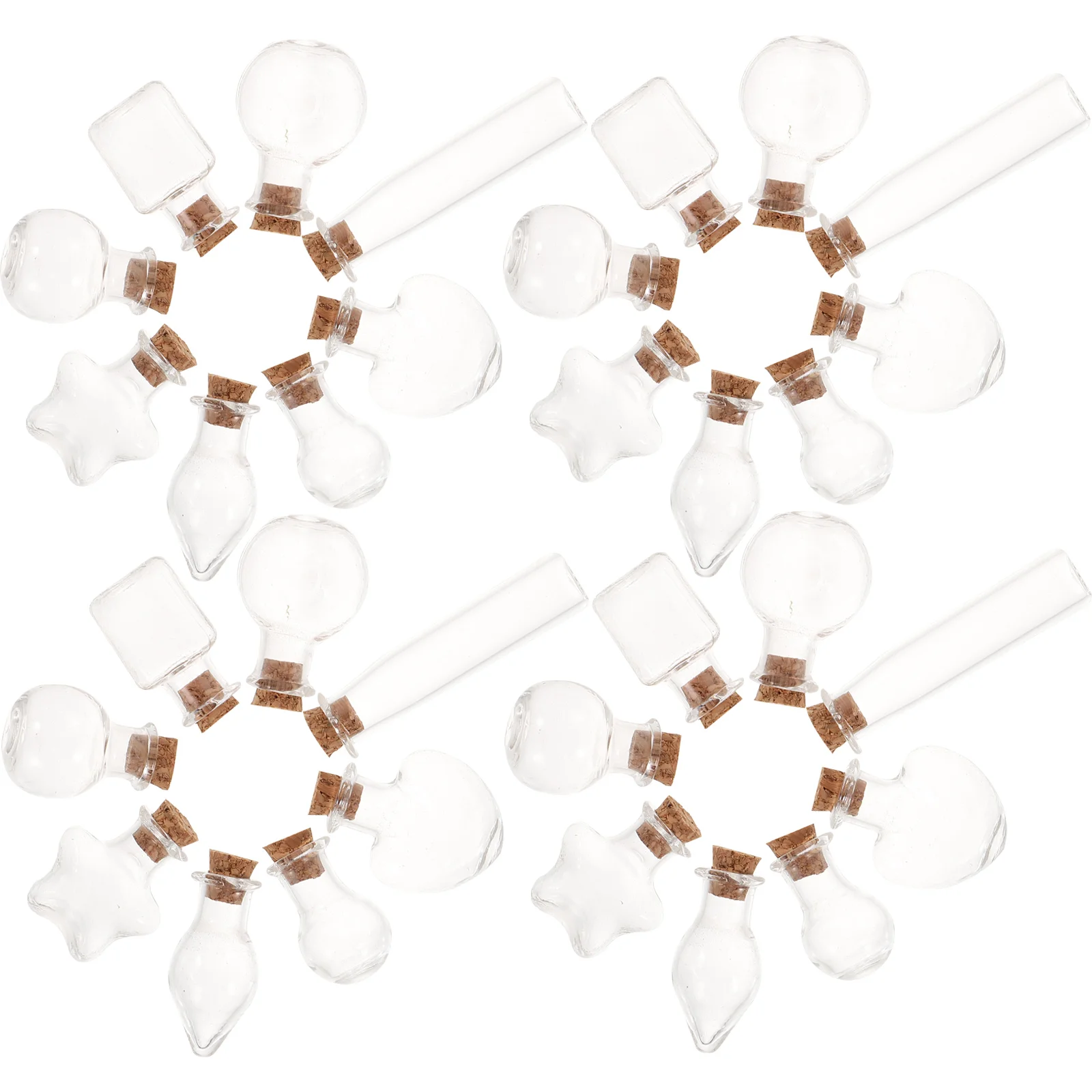 

48pcs Glass Mini Wishing Bottles Empty Tiny Drifting Sealing Bottles With Cork Sturdy Small Storage Jars For Diy Gift