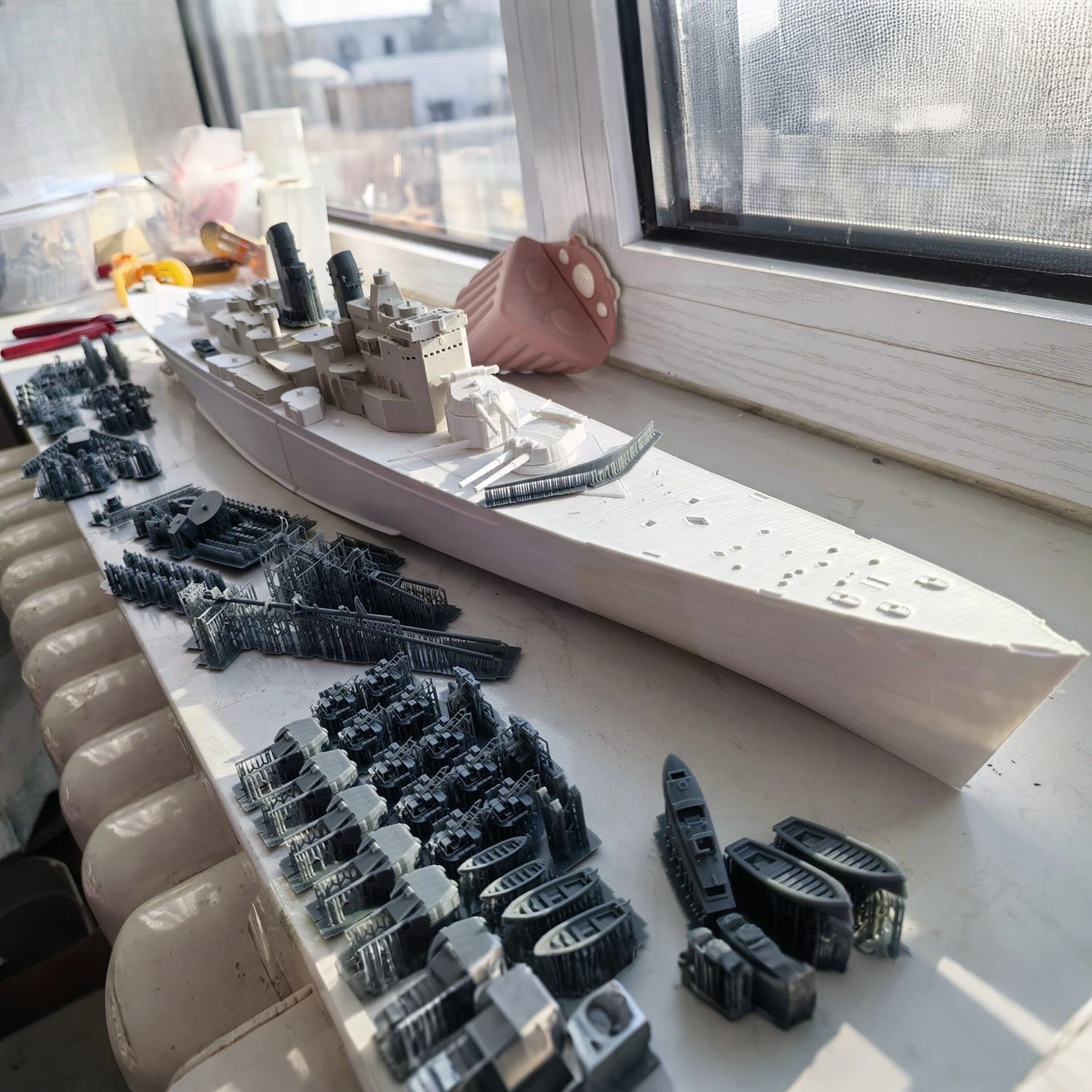 

1/200 RC Ships 124cm Vanguard Battleship Remote Control Boat Richly Detailed RC Schiffe Model Kit Ship Toy Warship Model