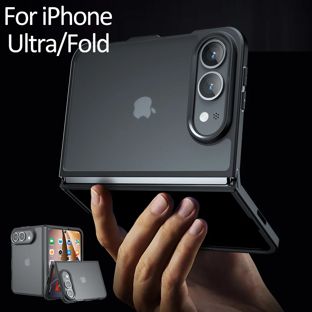 Matte PC-Hülle für iPhone Duo, Schutzhülle für Apple iPhone Duo, stoßfeste TPU-Silikon-Schutzhülle für die Rückseite des iPhone Duo.