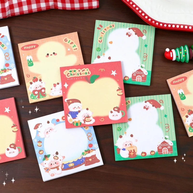 32pcs/lot Kawaii Christmas Sheep Memo Pad Cute N Times Stationery Label Notepad Bookmark Post School Supplies