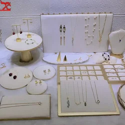 Jewelry Store Window Jewelry Display Case Fashion White Flannelette Head Jewelry Display Rack Ring Necklace Display Rack