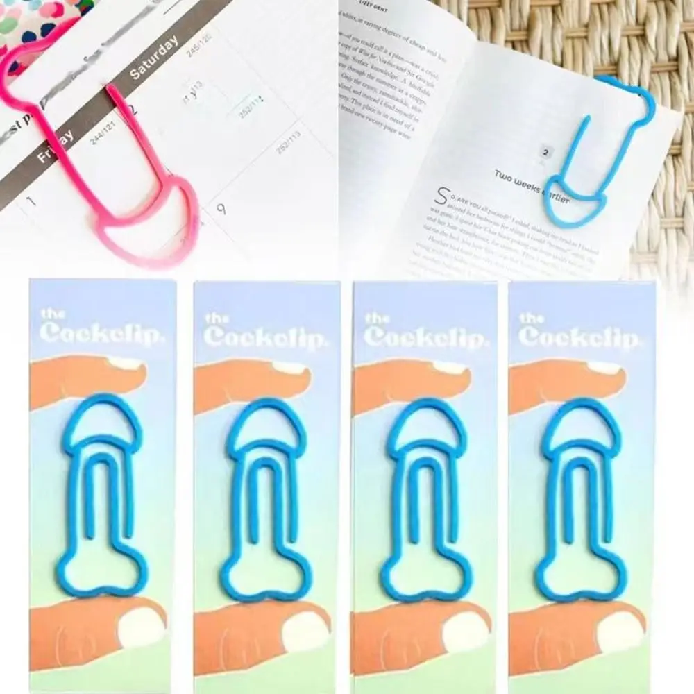 New Plastic Irregular Paper Clip Stationery Colorful Hollow Out Binder Clips Paper Clips