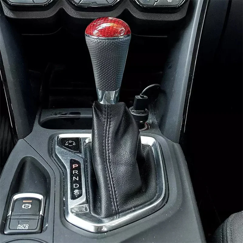 Car decoration Aluminum Universal Manual & Automatic Car Gear Stick Shifter Knob Black & Red