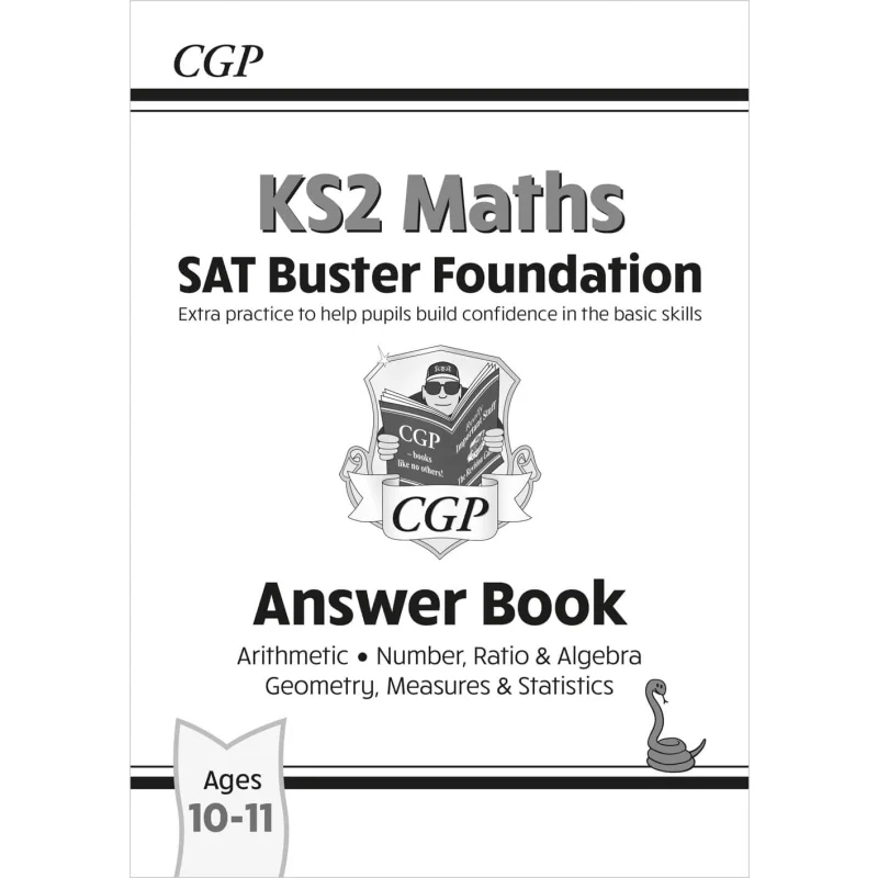 

KS2 Maths SAT Buster Foundation Answer Book For The 2025 Tests CGP Books Coordination Group Publications 9781789084337 Book