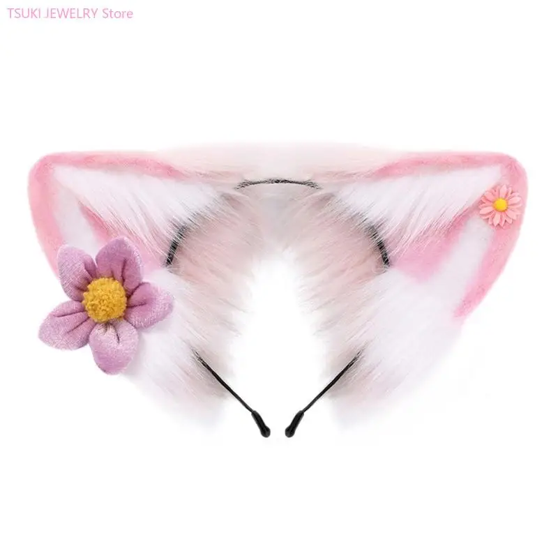 62ke criativamente as orelhas gato desenho animado Bandas cabelo macias