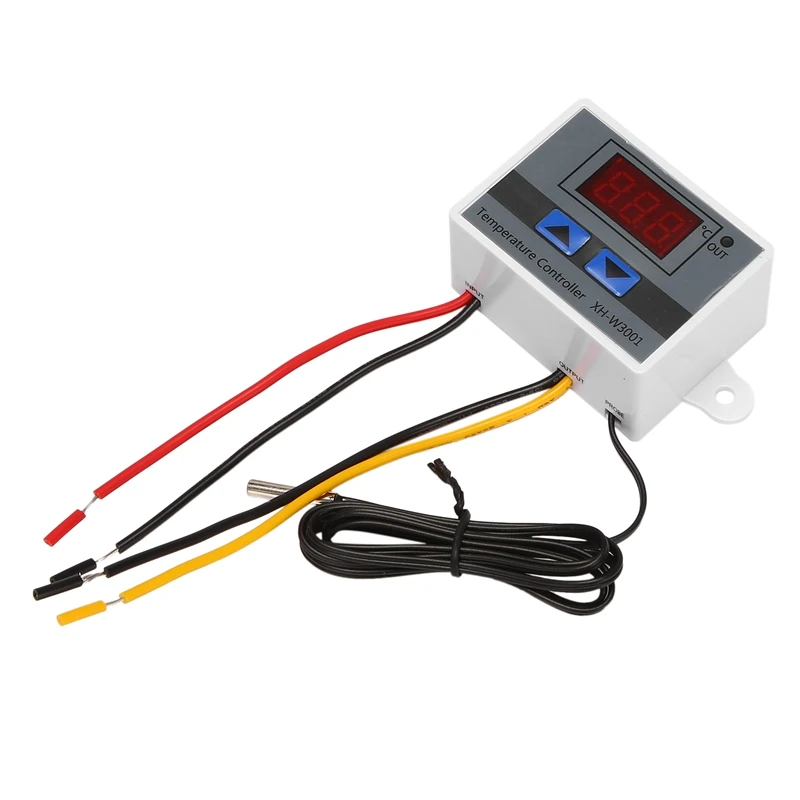 220V Digital LED Temperature Controller 10A Thermostat Control With Switch Digital Display Incubation Controller