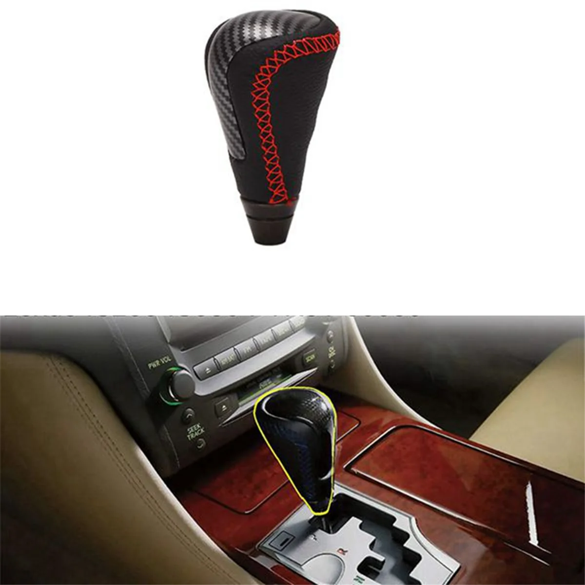 

Transmission Gear Shift Knob Handball Red Line PTR51-53080 for Lexus