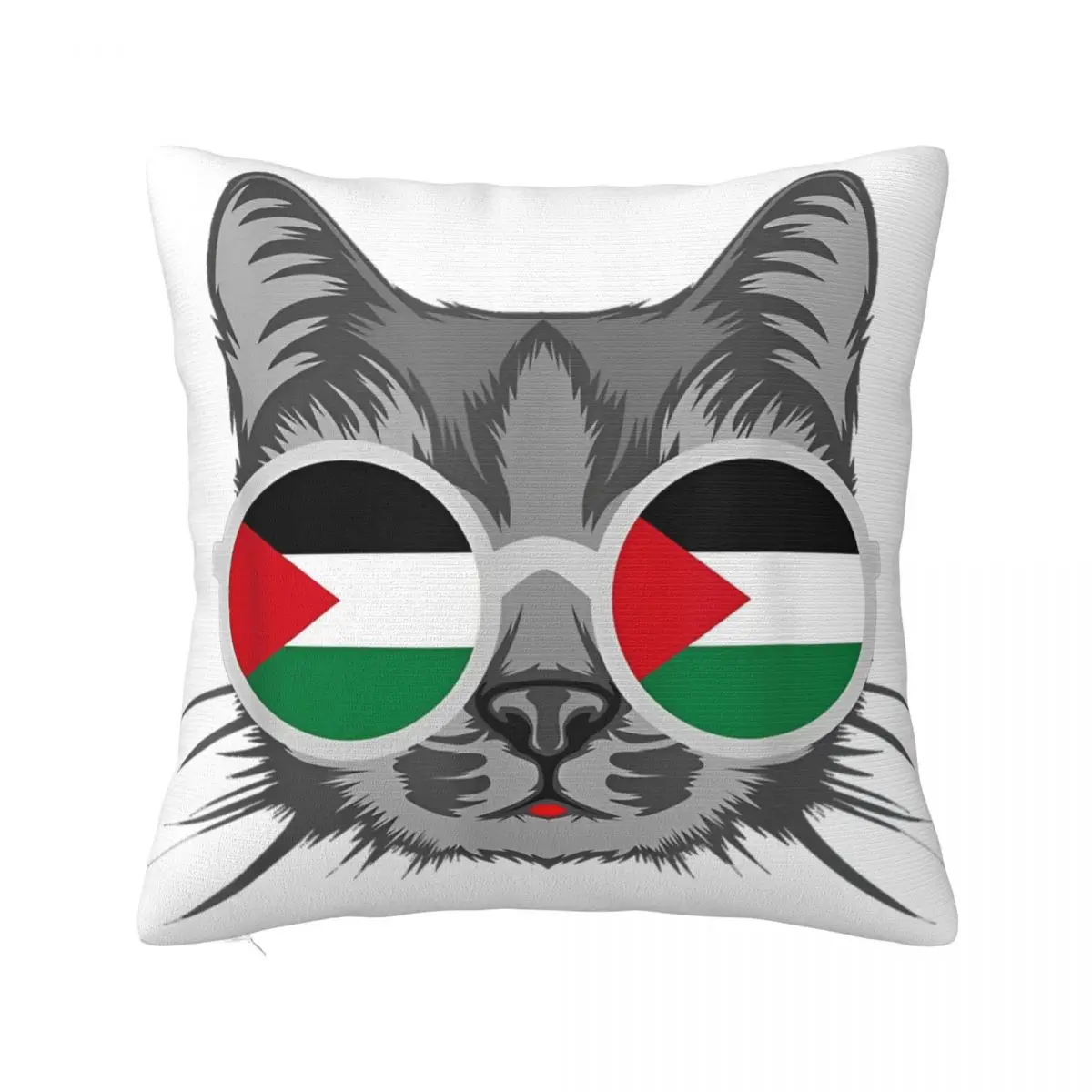 

Palestine Flag Palestinian Cat Gaza Pillowcase Printing Fabric Cushion Cover Gift Pillow Case Cover Bedroom Wholesale 45X45cm