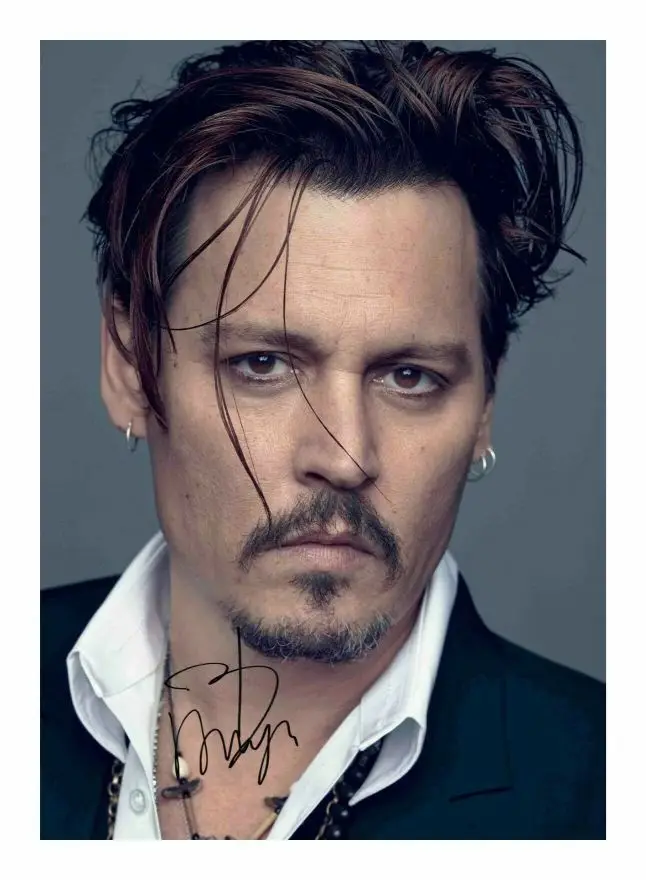 JOHNNY DEPP AUTOGRAPH SIGNED PHOTO POSTER Wall Art Rome Decoration