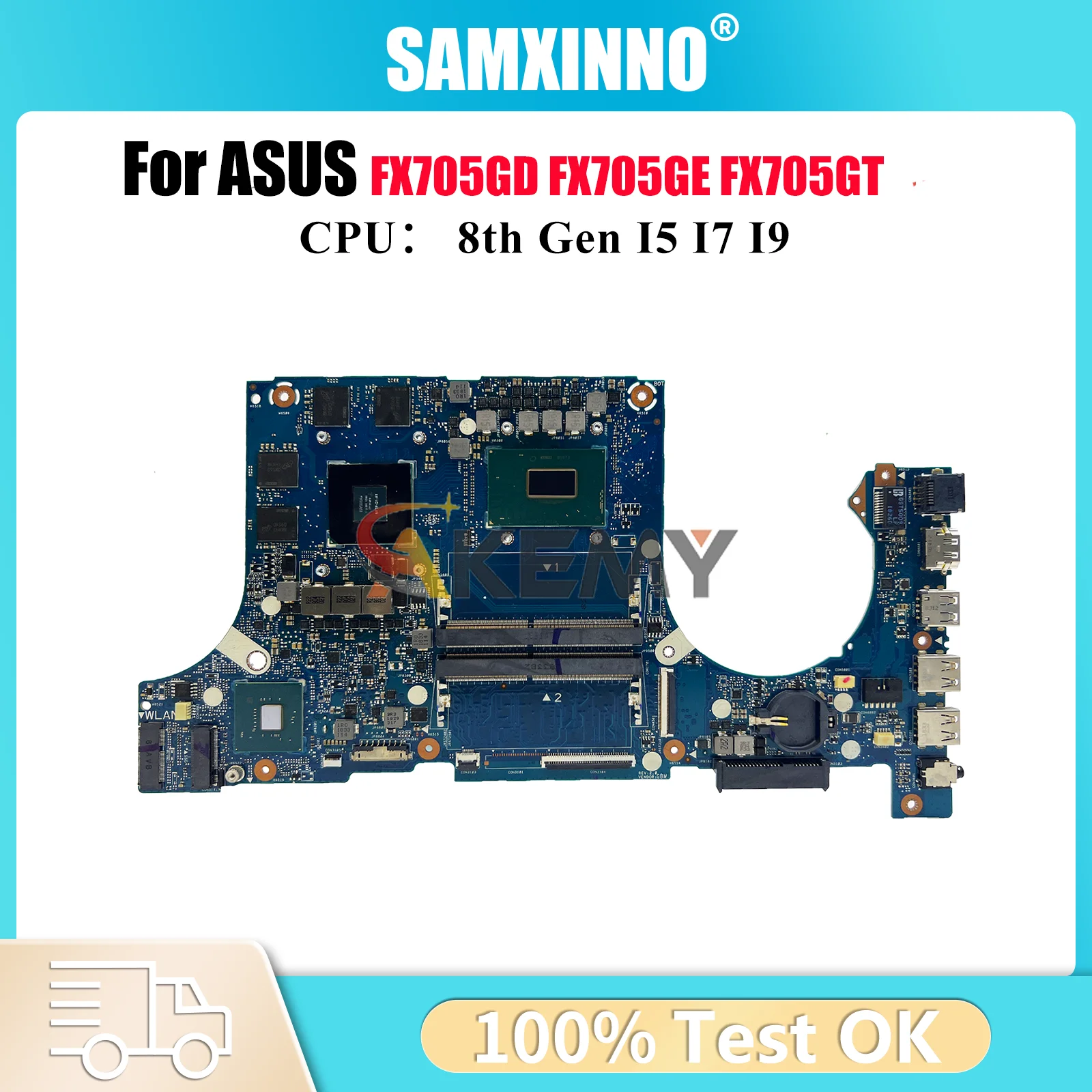

FX705GD Laptop Motherboard For ASUS TUF Gaming FX705GT FX86FD FX505 FX705GE FX705GD FX86FE Notebook Mainboard With I3 I5 I7 CPU