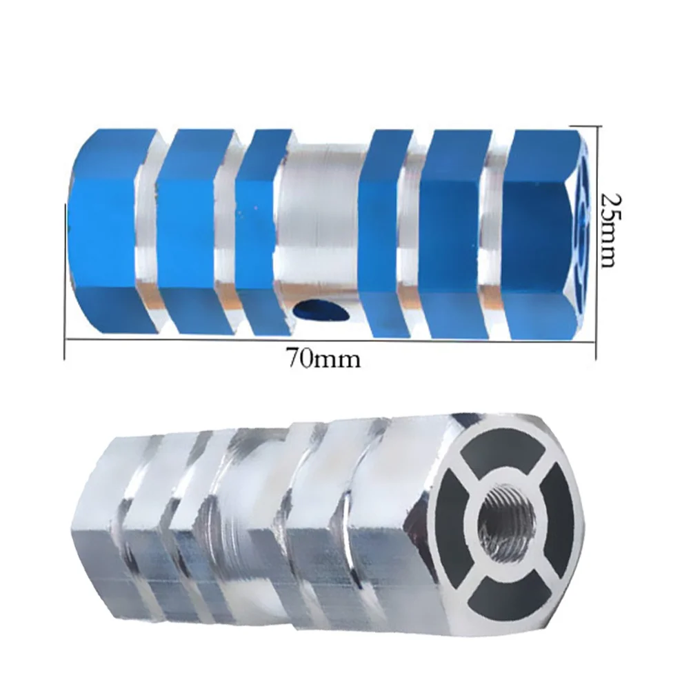 

1Pair Bike Peg Stunt Aluminum Alloy Durable Pedal Mountain Bike Footpeg Repair Accessory Shifter Protector Silver